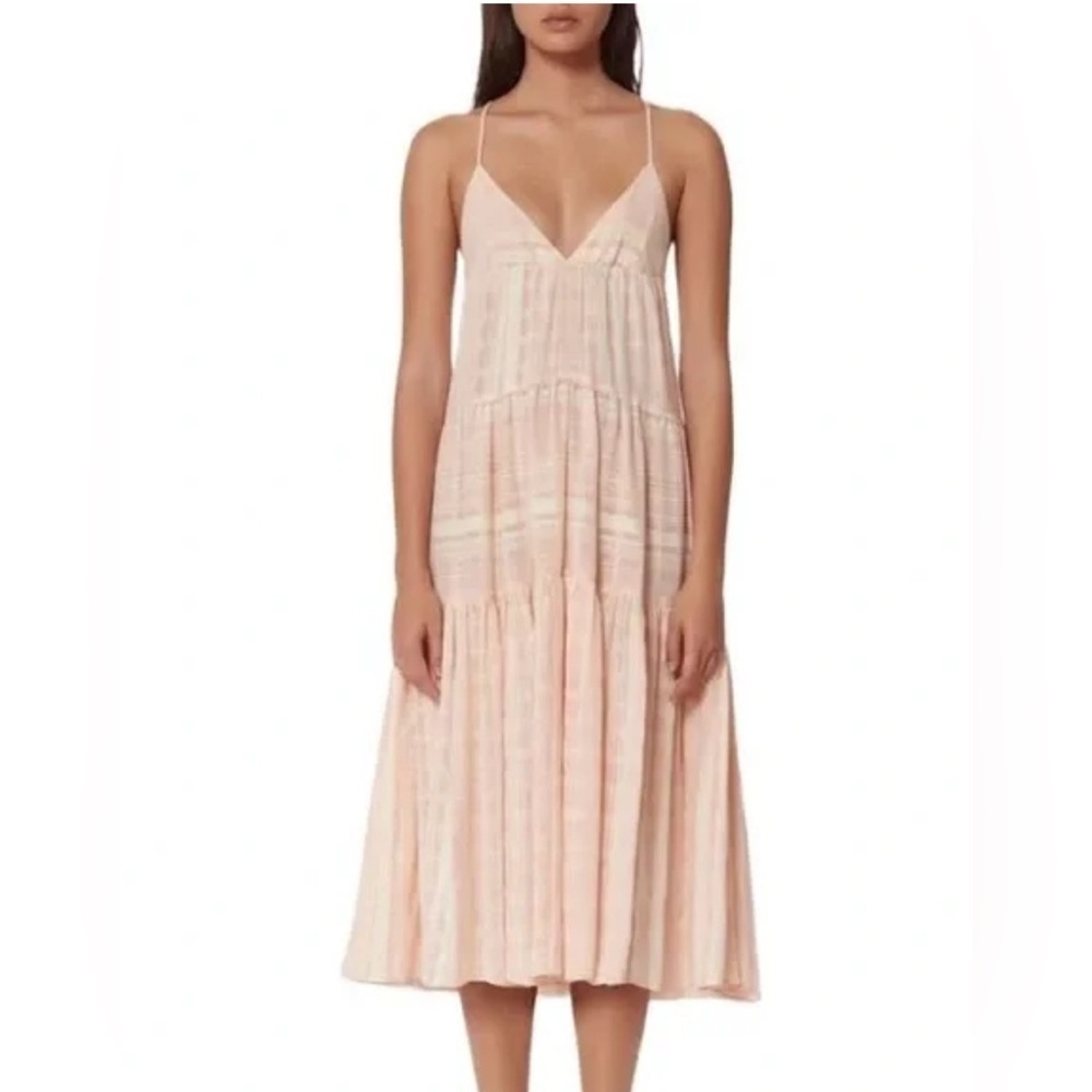 Mara Hoffman Swim Pink Tiered Mini Dress, Size M‎